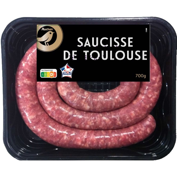 AUCHAN Gourmet Saucisse de Toulouse brasse