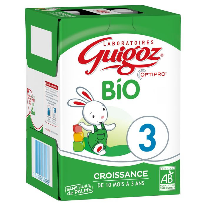 GUIGOZ Optipro Lait de croissance liquide bio 10mois/3ans
