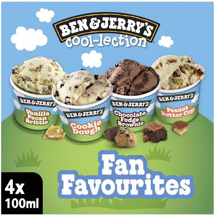 BEN & JERRY'S Fan-Favourites Cool-lection Assortiment de mini crème glacée
