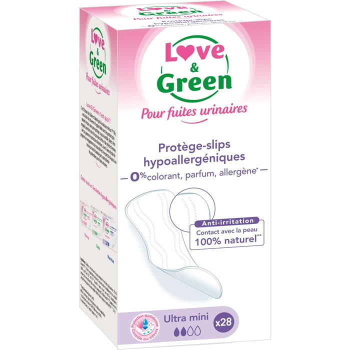 LOVE & GREEN Protège-slips hypoallergéniques ultra mini
