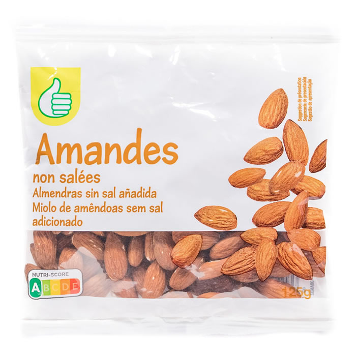 AUCHAN Essentiel Amandes décortiquées sans sel ajouté