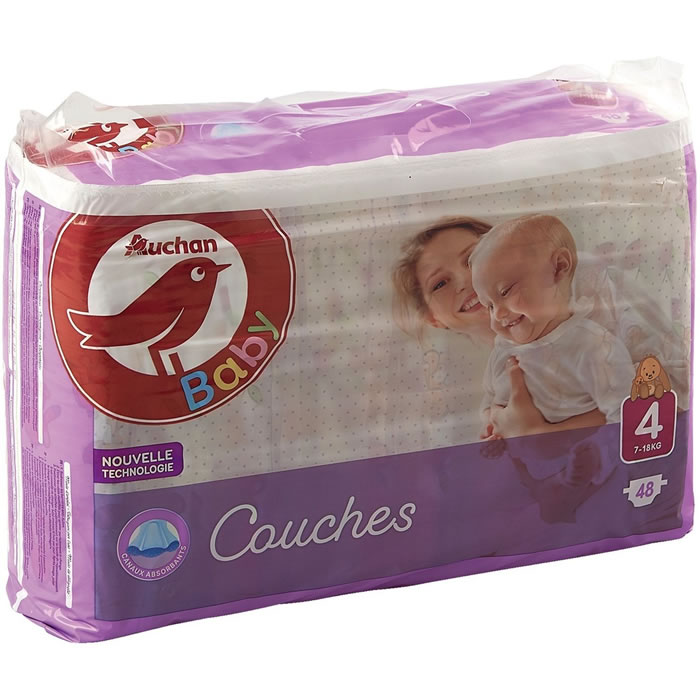 AUCHAN Baby Couches taille 4 (7-15 kg)