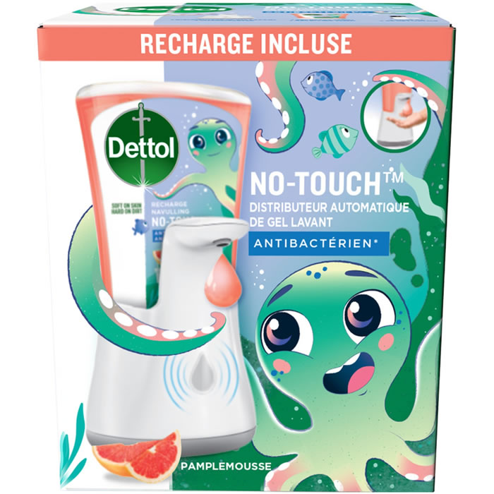 DETTOL No-Touch Distributeur automatique de savon mains à la pamplemousse