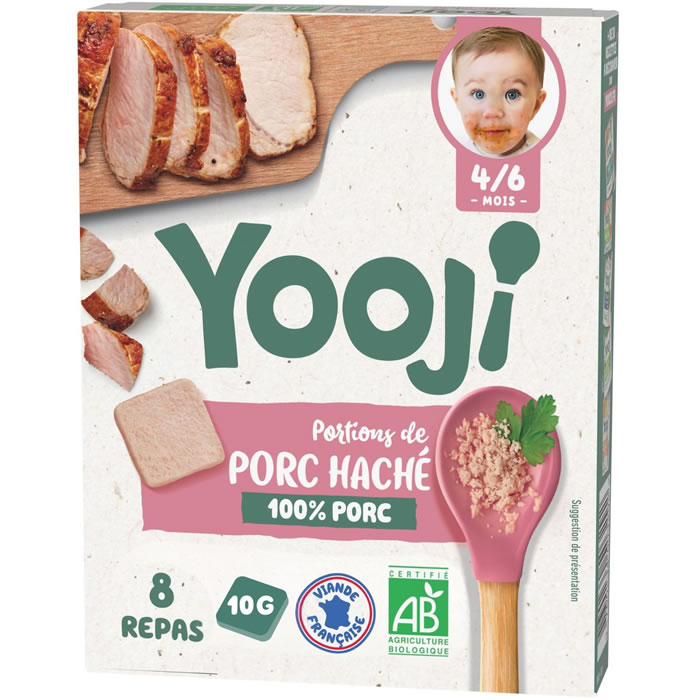 YOOJI Haché de porc dès 4 mois bio
