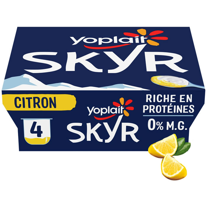 YOPLAIT Skyr sur lit de citron 0% M.G