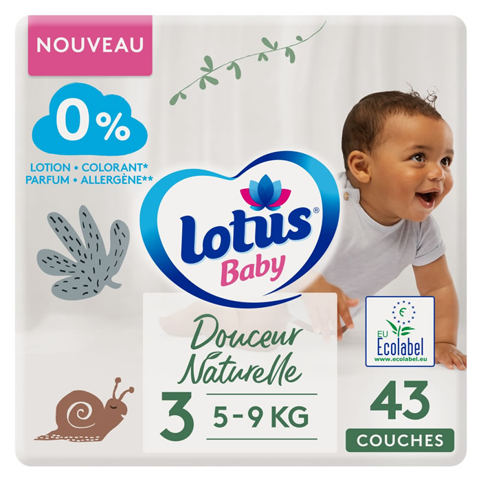 LOTUS BABY Douceur Naturelle Couches taille 3 (5-9 kg)