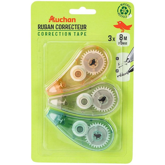 AUCHAN Correcteur ruban 8 m
