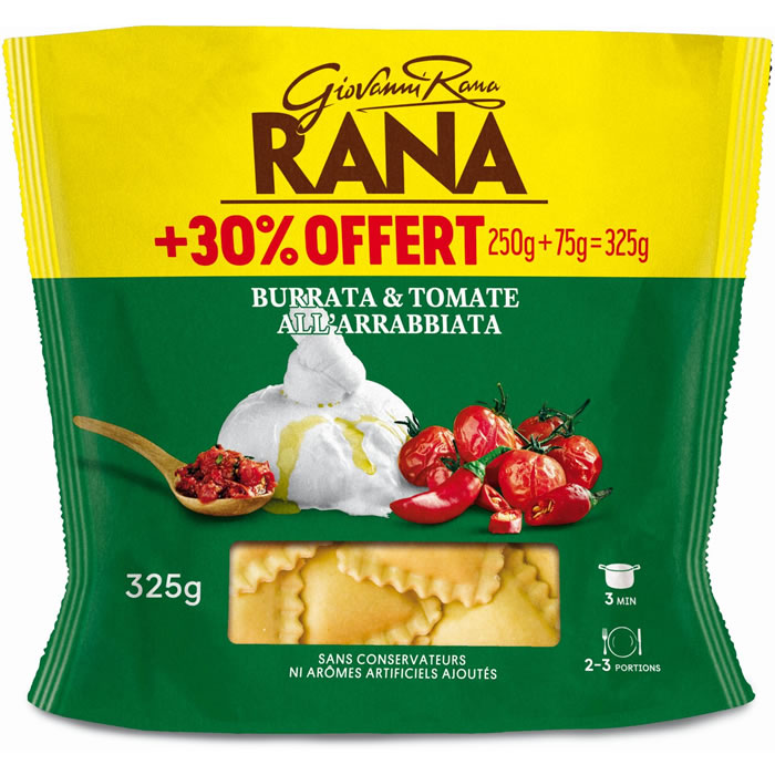 GIOVANNI RANA Ravioli à la burrata et tomates à l'arrabiata