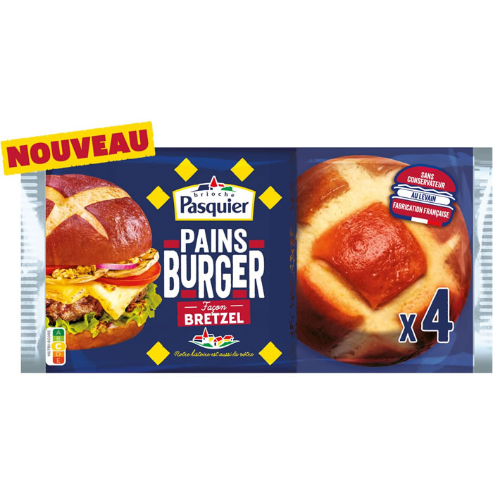 PASQUIER Pains hamburgers façon bretzel