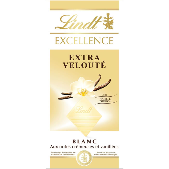 LINDT Excellence Tablette de chocolat blanc à la vanille