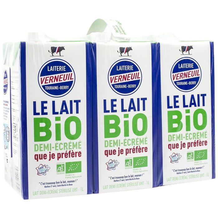 VERNEUIL Lait demi écrémé 1,6% M.G bio