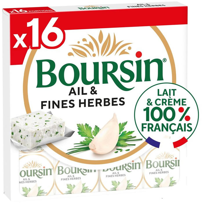 BOURSIN Fromage frais ail et fines herbes en portions