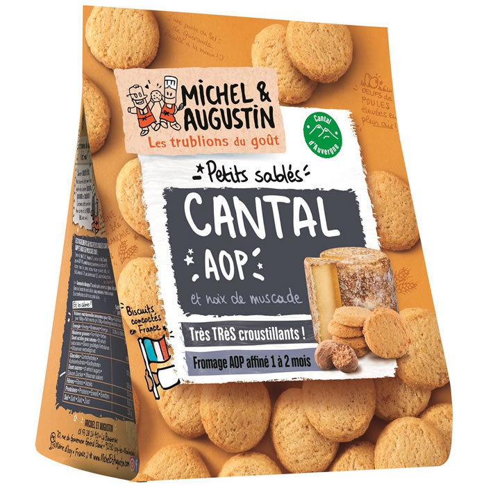 MICHEL & AUGUSTIN Sablés salés Cantal AOP et pointe de noix de muscade