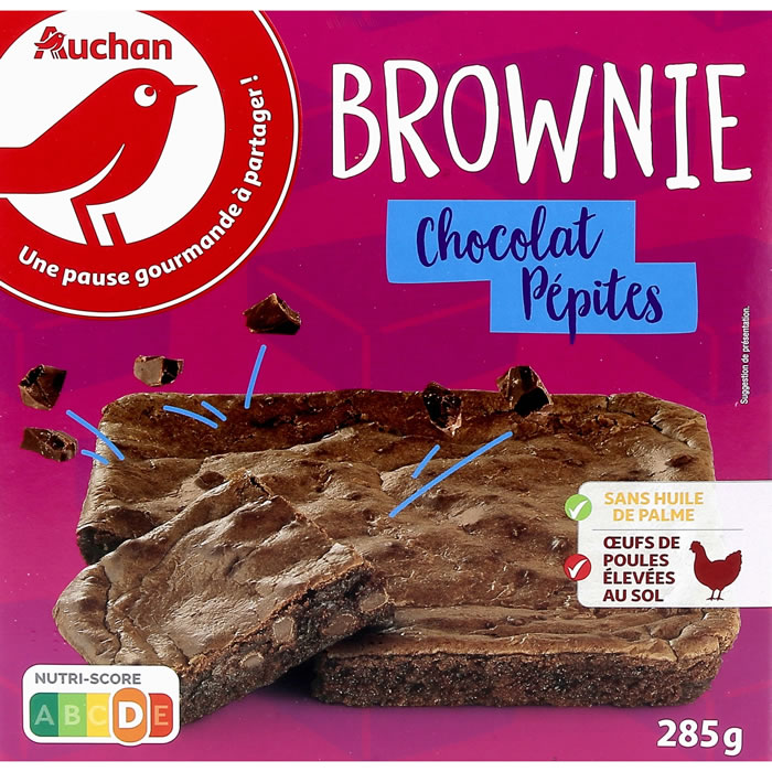 AUCHAN Brownie aux pépites de chocolat