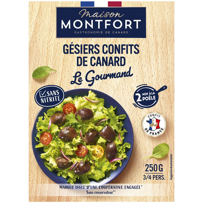 MAISON MONTFORT Gésier de canard confits