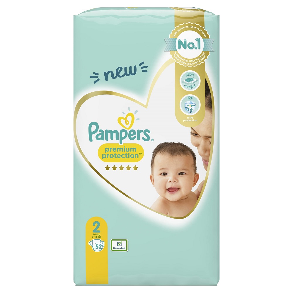 PAMPERS Premium Protection Couches taille 2 (4-8 kg)
