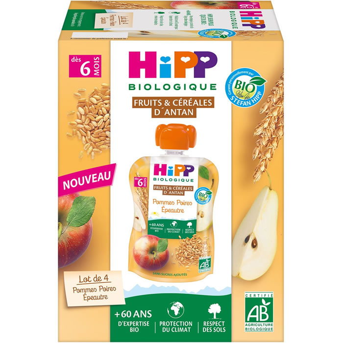 HIPP Desserts pomme, poire et épeautre bio dès 6 mois