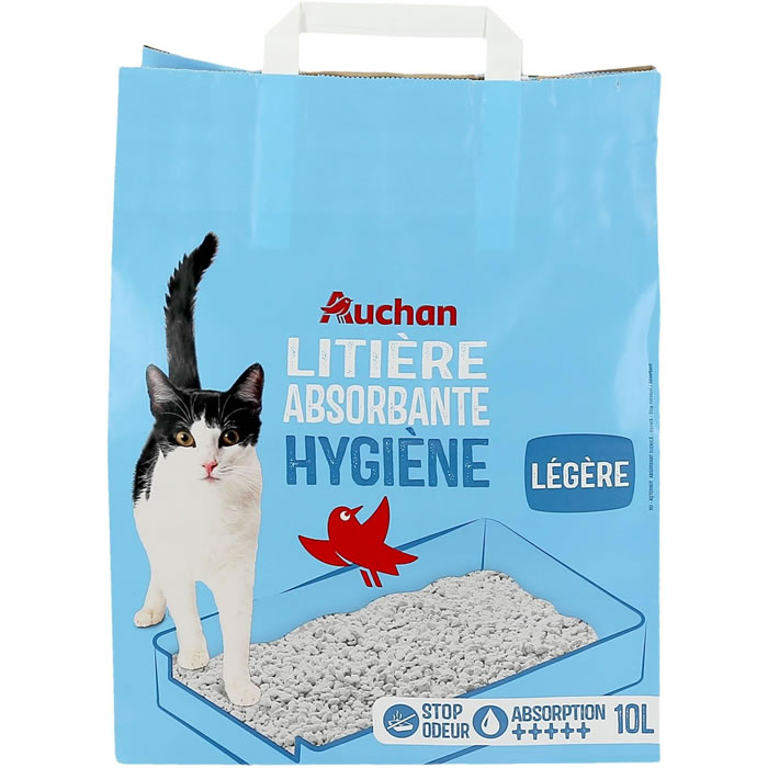AUCHAN Litière minérale agglomérante pour chat