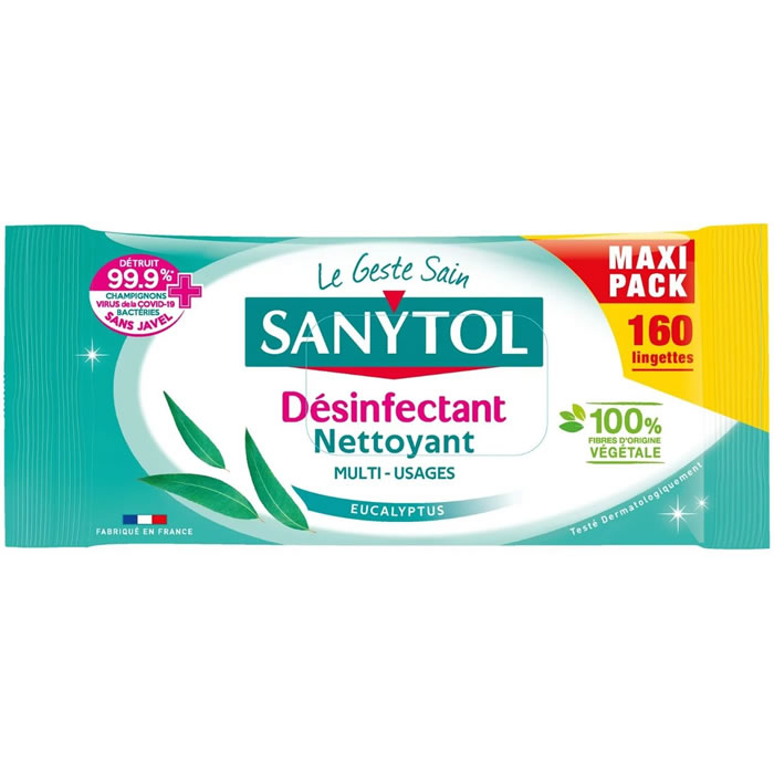 SANYTOL Lingettes nettoyantes multi-usages désinfectantes