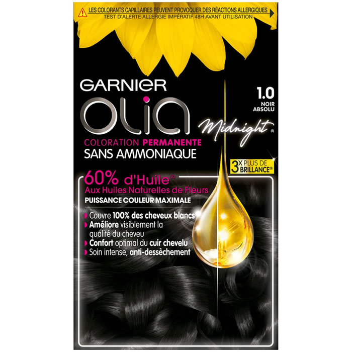 GARNIER Olia Coloration permanente noir absolu 1.0