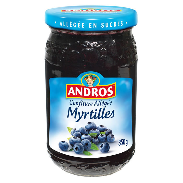 ANDROS Confiture de myrtilles allégée en sucres