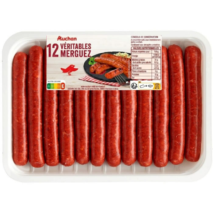 AUCHAN Merguez véritables
