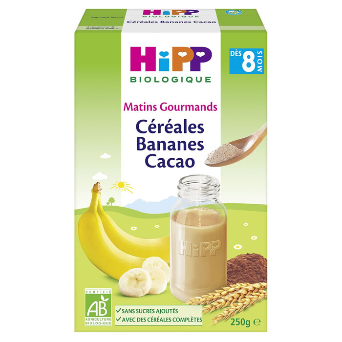 HIPP Céréales en poudre banane cacao bio dès 8 mois