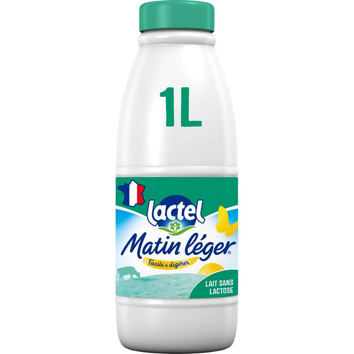 LACTEL Matin Léger Lait écrémé 0% M.G sans lactose UHT