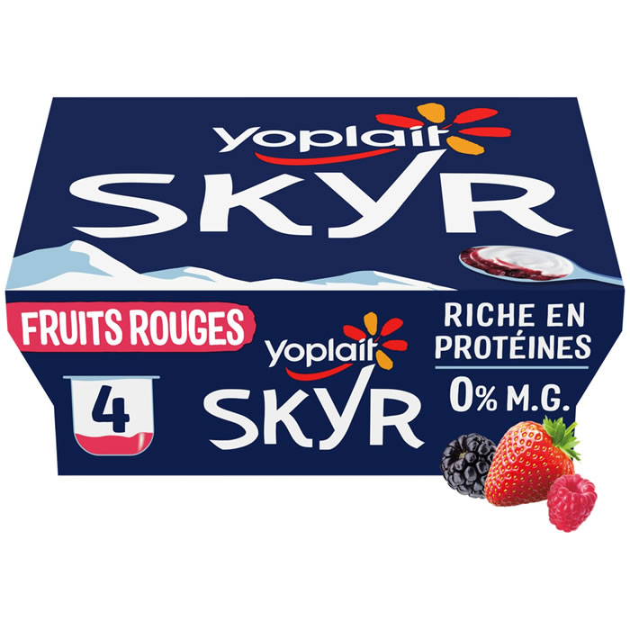 YOPLAIT Skyr sur lit de fruits rouges 0% M.G