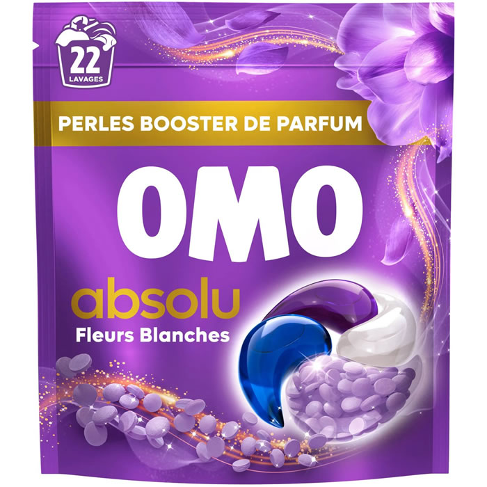 OMO Absolu Lessive capsules fleurs blanches