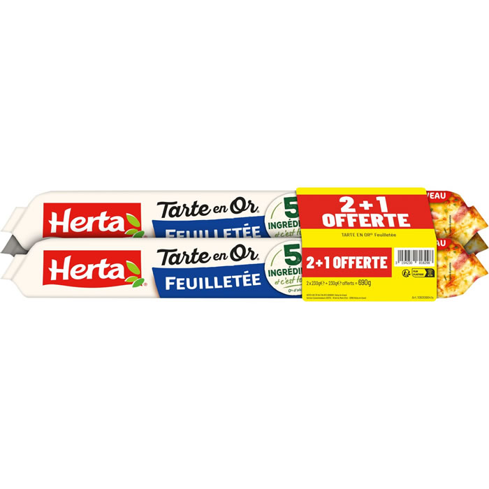 HERTA Tarte en Or Pâte feuilletée ronde