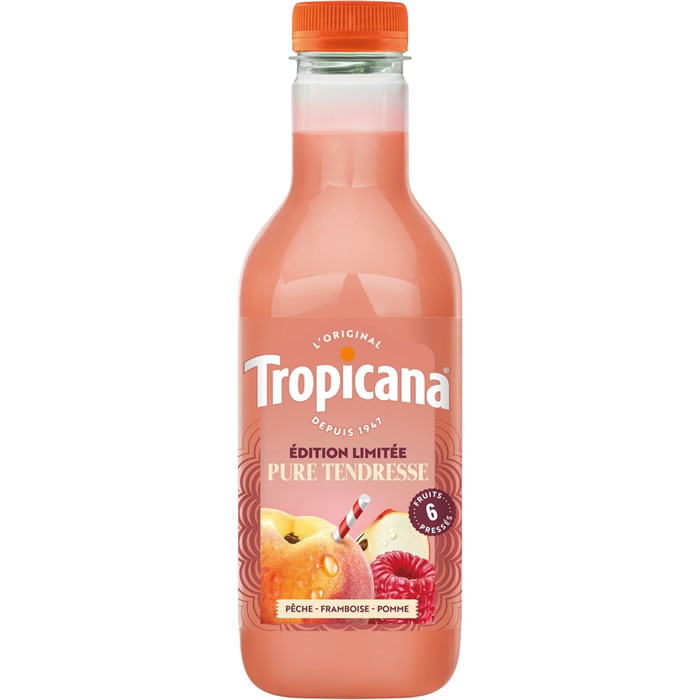 TROPICANA Pure Tendresse Pur jus de pêche, framboise et pomme
