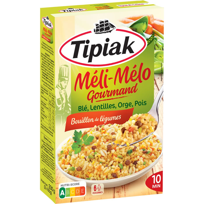 TIPIAK Méli-Mélo Céréales et légumes secs