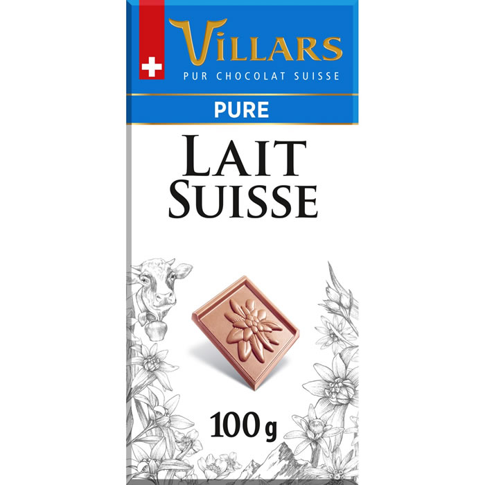VILLARS Pure Tablette de chocolat au lait