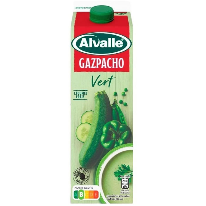 ALVALLE Gazpacho courgette, concombre, petit pois, huile d'olive