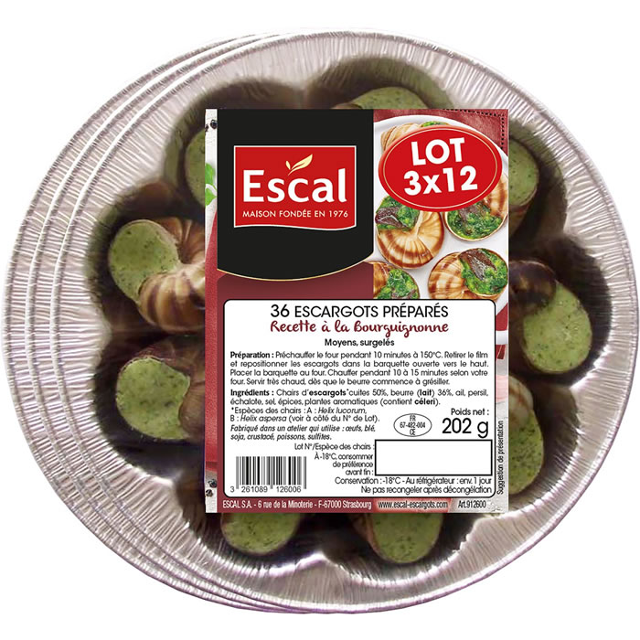 ESCAL Escargots préparés à la bourguignonne