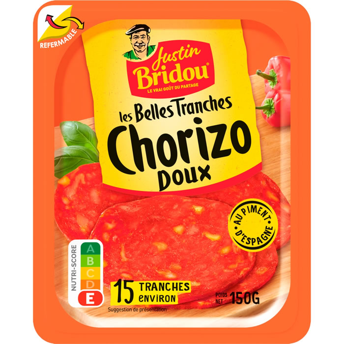 JUSTIN BRIDOU Les Belles Tranches Chorizo doux