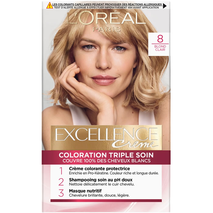 L'OREAL Excellence Coloration permanente 8 blond clair
