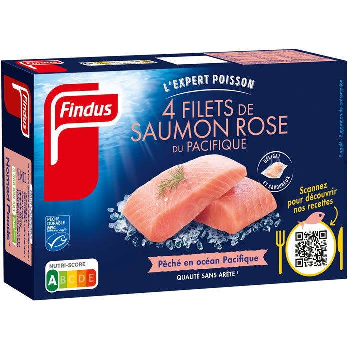 FINDUS Filets de saumon rose du Pacifique MSC