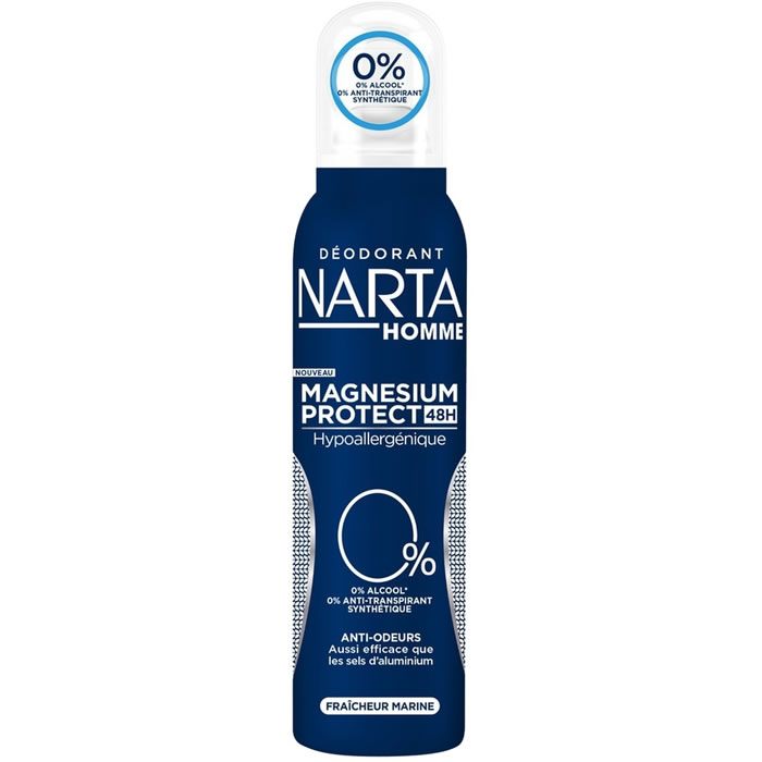NARTA Magnésium Protect Déodorant spray fraîcheur marine 48h