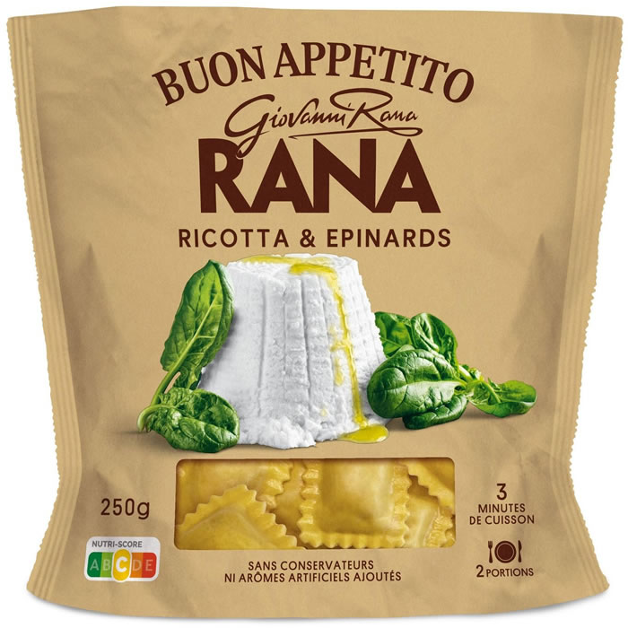 GIOVANNI RANA Ravioli au ricotta et épinards