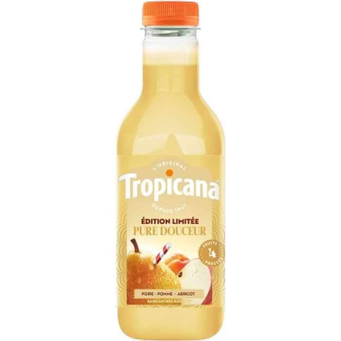 TROPICANA Pure Douceur Jus poire, pomme et abricot