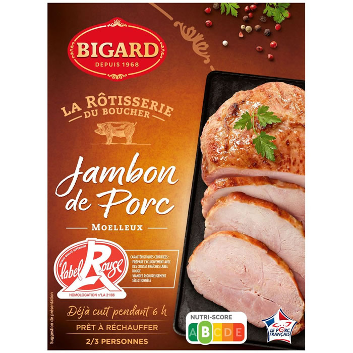 BIGARD Jambon de porc cuit label rouge