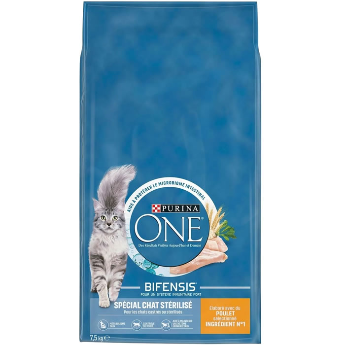 PURINA One Croquettes au poulet pour chat stérilisé