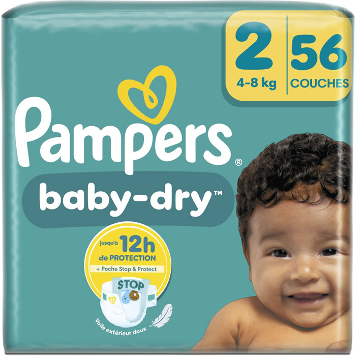 PAMPERS Baby-Dry Couches taille 2 (4-8 kg)
