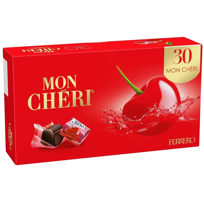 MON CHERI : Bouchées au chocolat fourrées cerise et liqueur