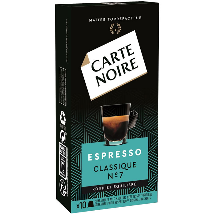 CARTE NOIRE Capsules de café espresso classique N°7