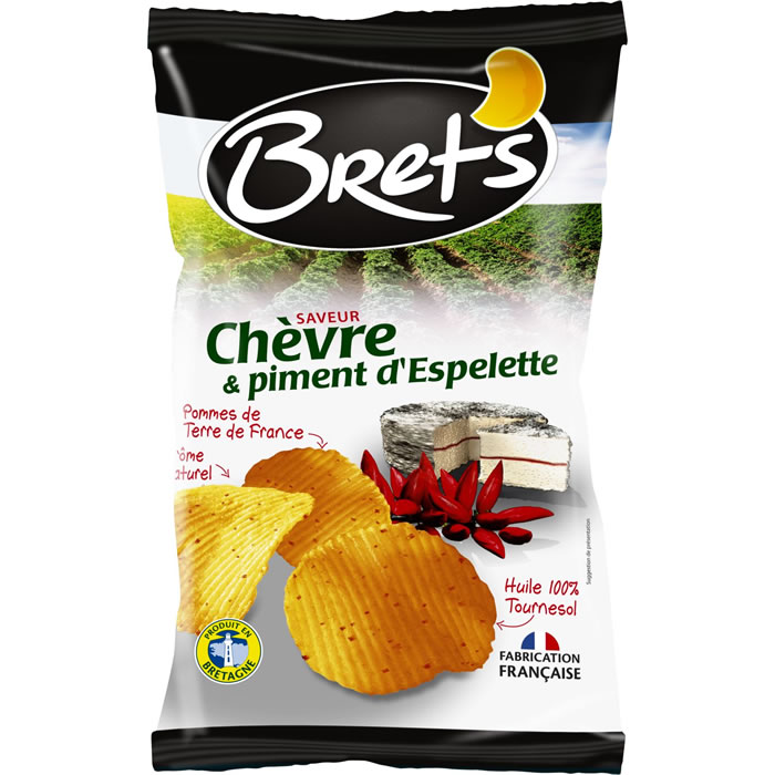 BRET'S Chips ondulées saveur chèvre et piment d'Espelette