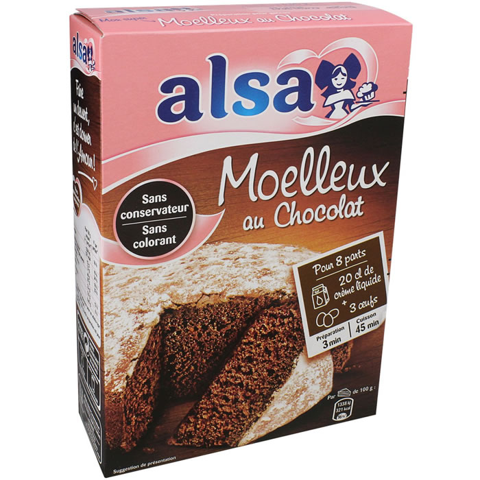 ALSA Mamie Gâteau Préparation pour Gâteau au Chocolat