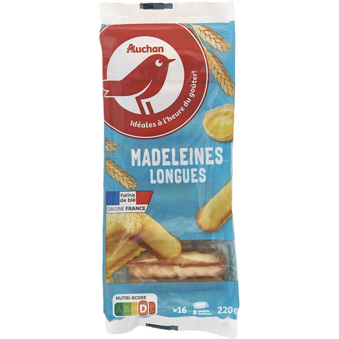 AUCHAN Madeleines longues nature